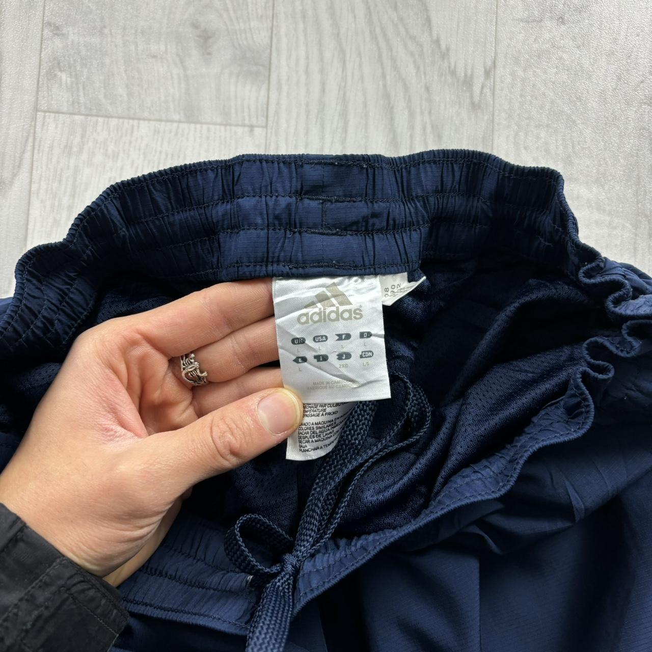 VINTAGE Y2K ADIDAS BAGGY TRACKSUIT BOTTOMS NAVY