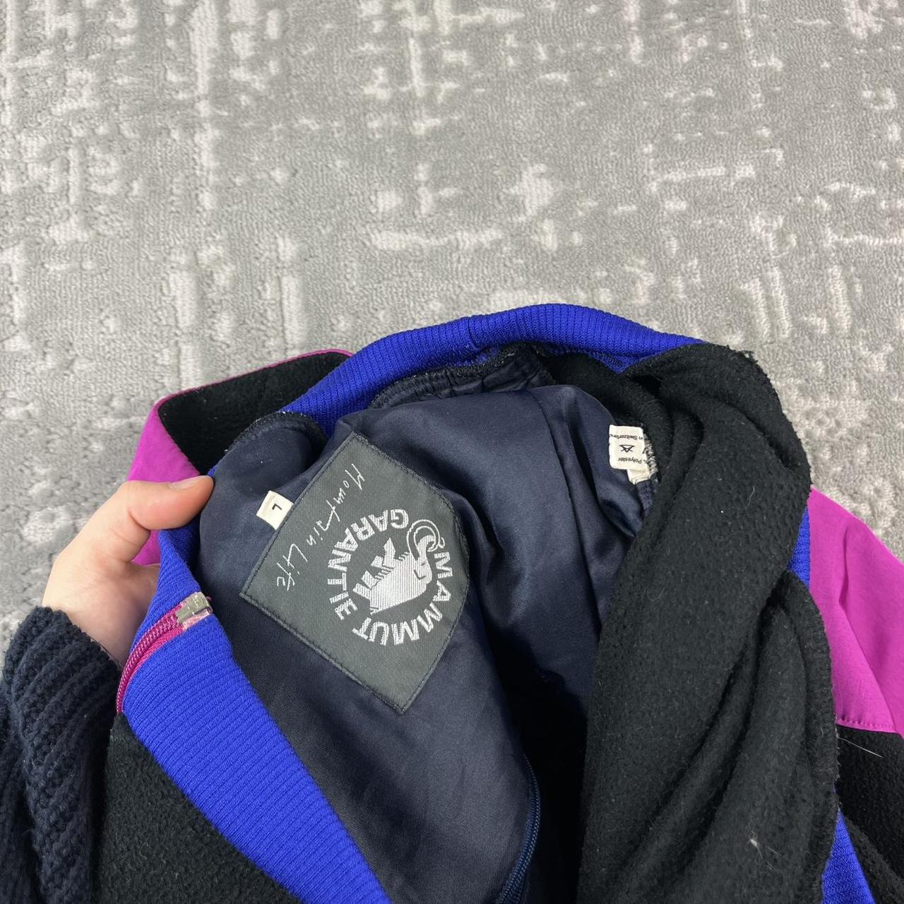 VINTAGE 90s MAMMUT PANELLED ZIP UP FLEECE BLACK PINK