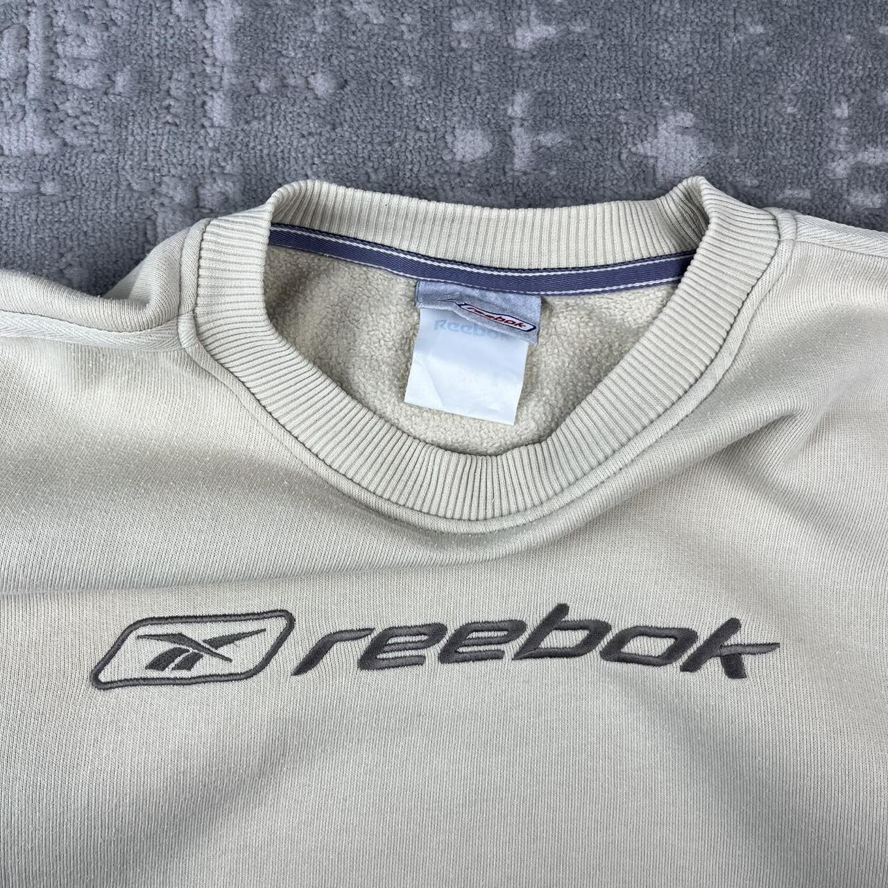 VINTAGE Y2K REEBOK SPELL OUT BOXY SWEATSHIRT CREAM