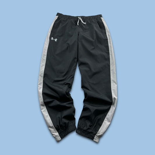 UNDER ARMOUR BAGGY TRACKSUIT BOTTOMS BLACK