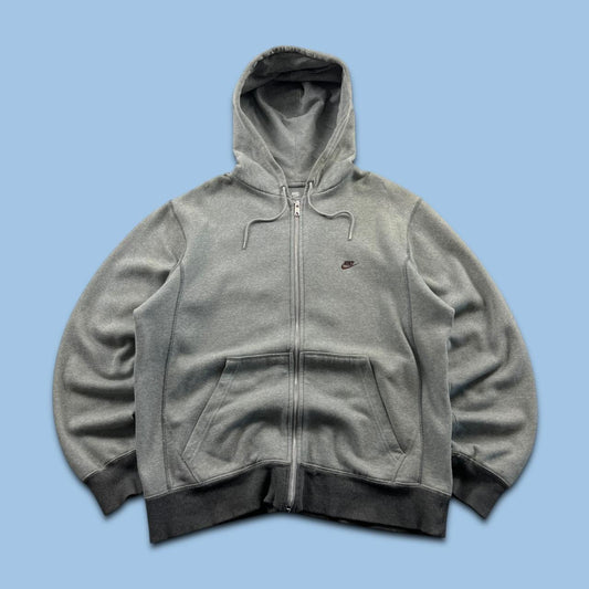 VINTAGE Y2K NIKE ZIP HOODIE GREY