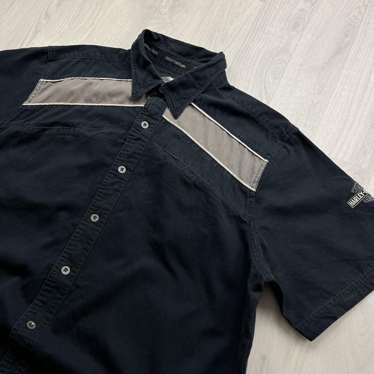 VINTAGE Y2K HARLEY DAVIDSON SHORT SLEEVE SHIRT BLACK