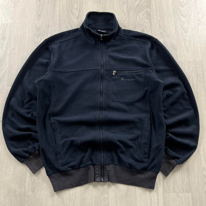 VINTAGE Y2K CHAMPION ZIP UP UTILITY FLEECE NAVY