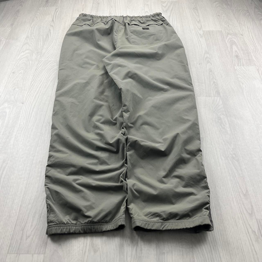 VINTAGE Y2K NAUTICA BAGGY WATERPROOF TRACKSUIT BOTTOMS KHAKI