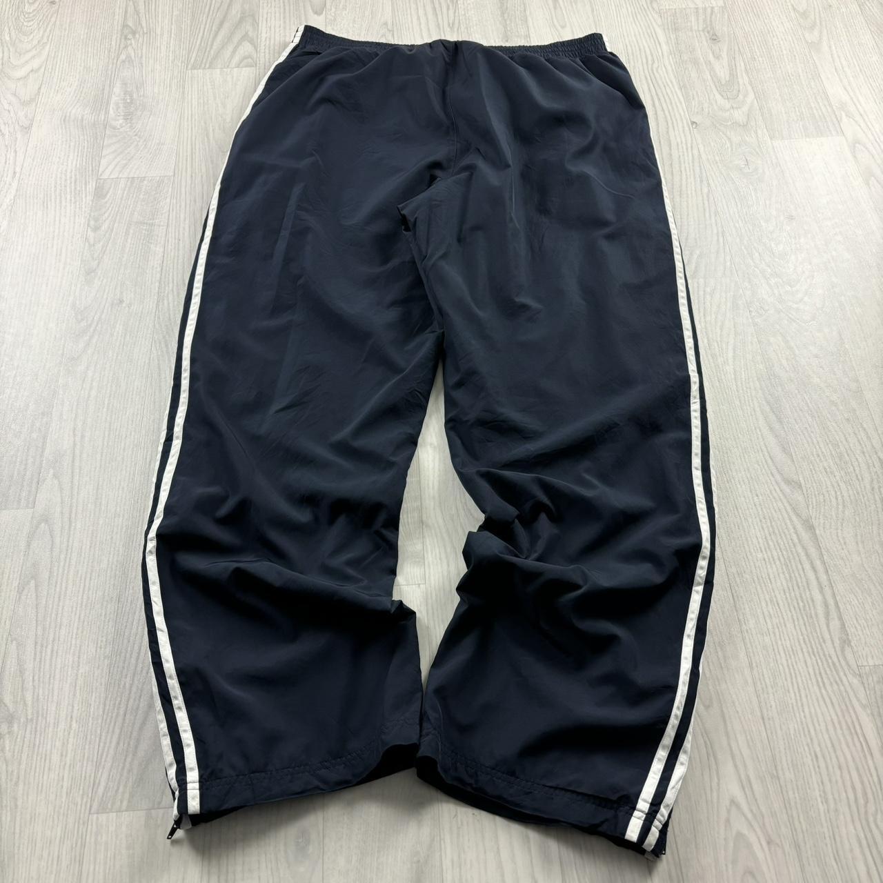 VINTAGE Y2K ADIDAS BAGGY TRACKSUIT BOTTOMS NAVY