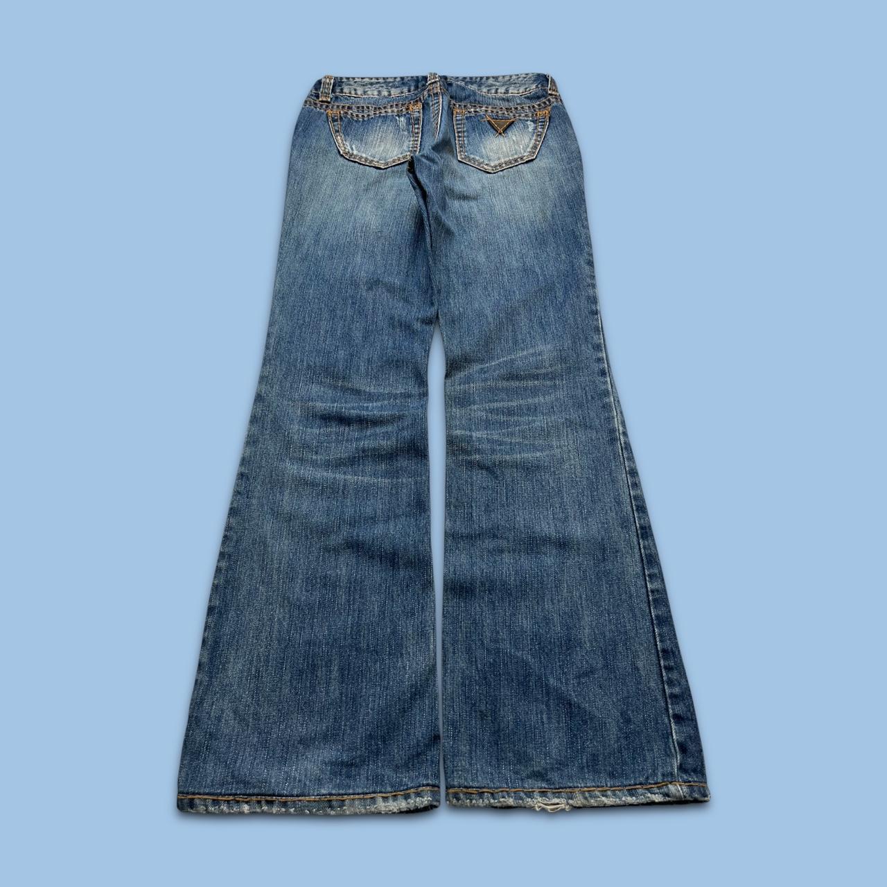 VINTAGE Y2K GUESS LOW RISE BOOTCUT FLARED JEANS BLUE