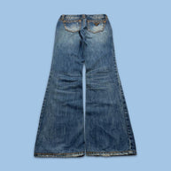 VINTAGE Y2K GUESS LOW RISE BOOTCUT FLARED JEANS BLUE