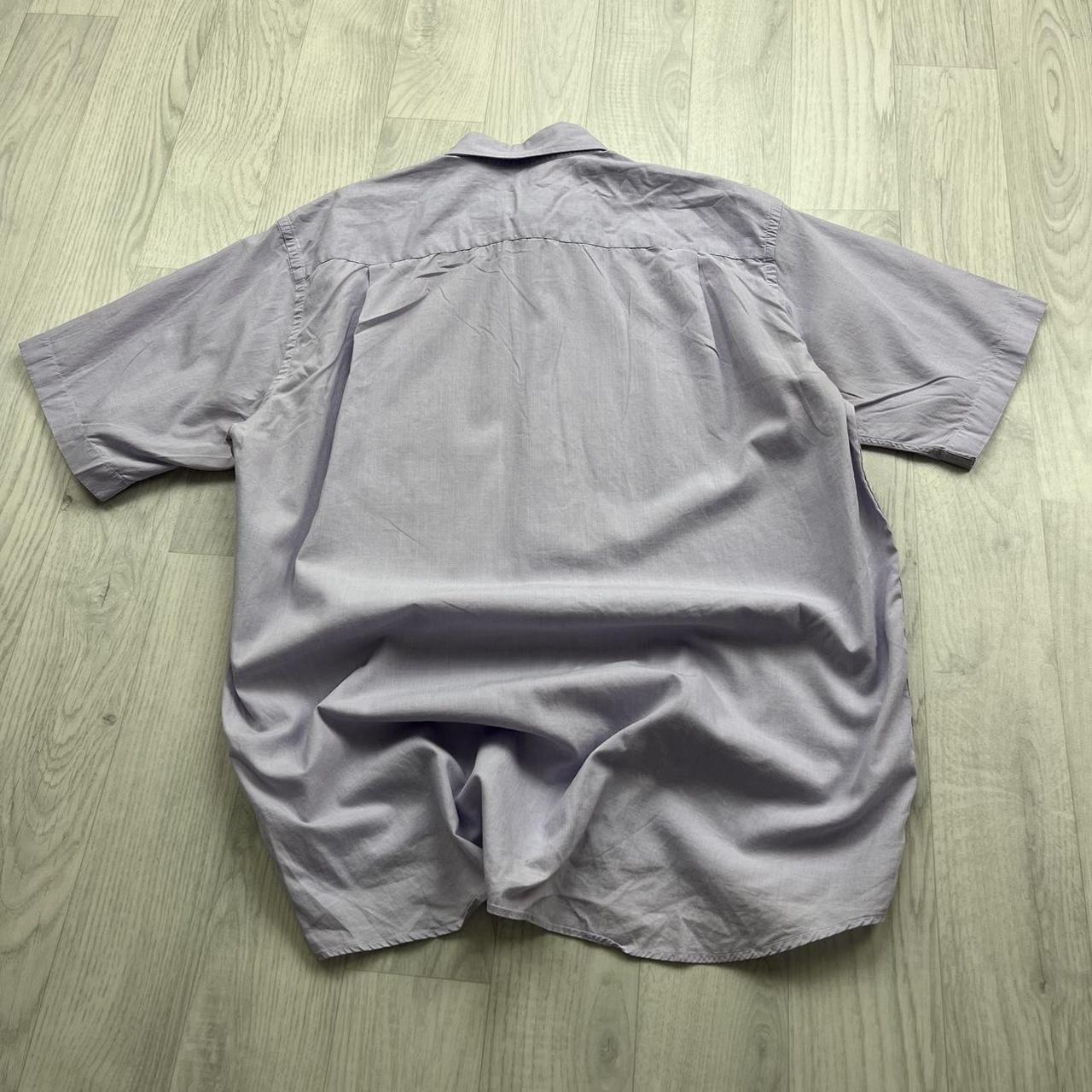 VINTAGE Y2K LACOSTE SHORT SLEEVE BUTTON UP SHIRT LILAC