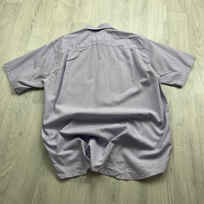 VINTAGE Y2K LACOSTE SHORT SLEEVE BUTTON UP SHIRT LILAC