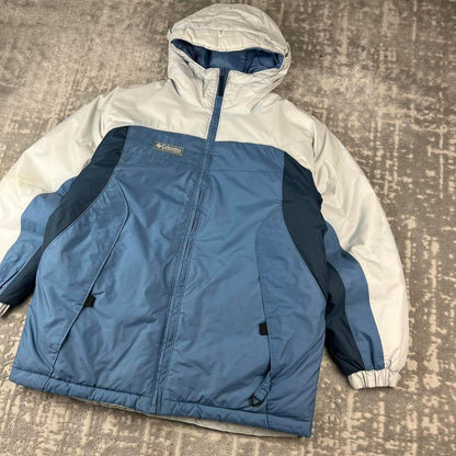 VINTAGE 00s COLUMBIA UTILITY JACKET WHITE BLUE