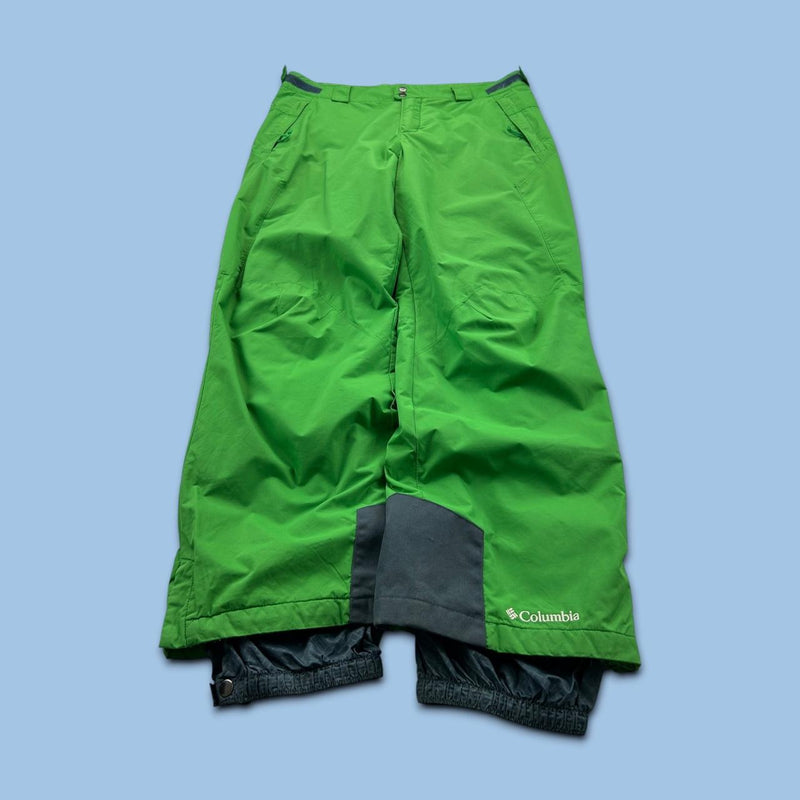 VINTAGE Y2K COLUMBIA BAGGY SKI PANTS SALOPETTES GREEN