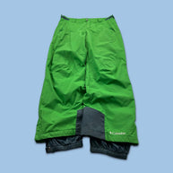 VINTAGE Y2K COLUMBIA BAGGY SKI PANTS SALOPETTES GREEN