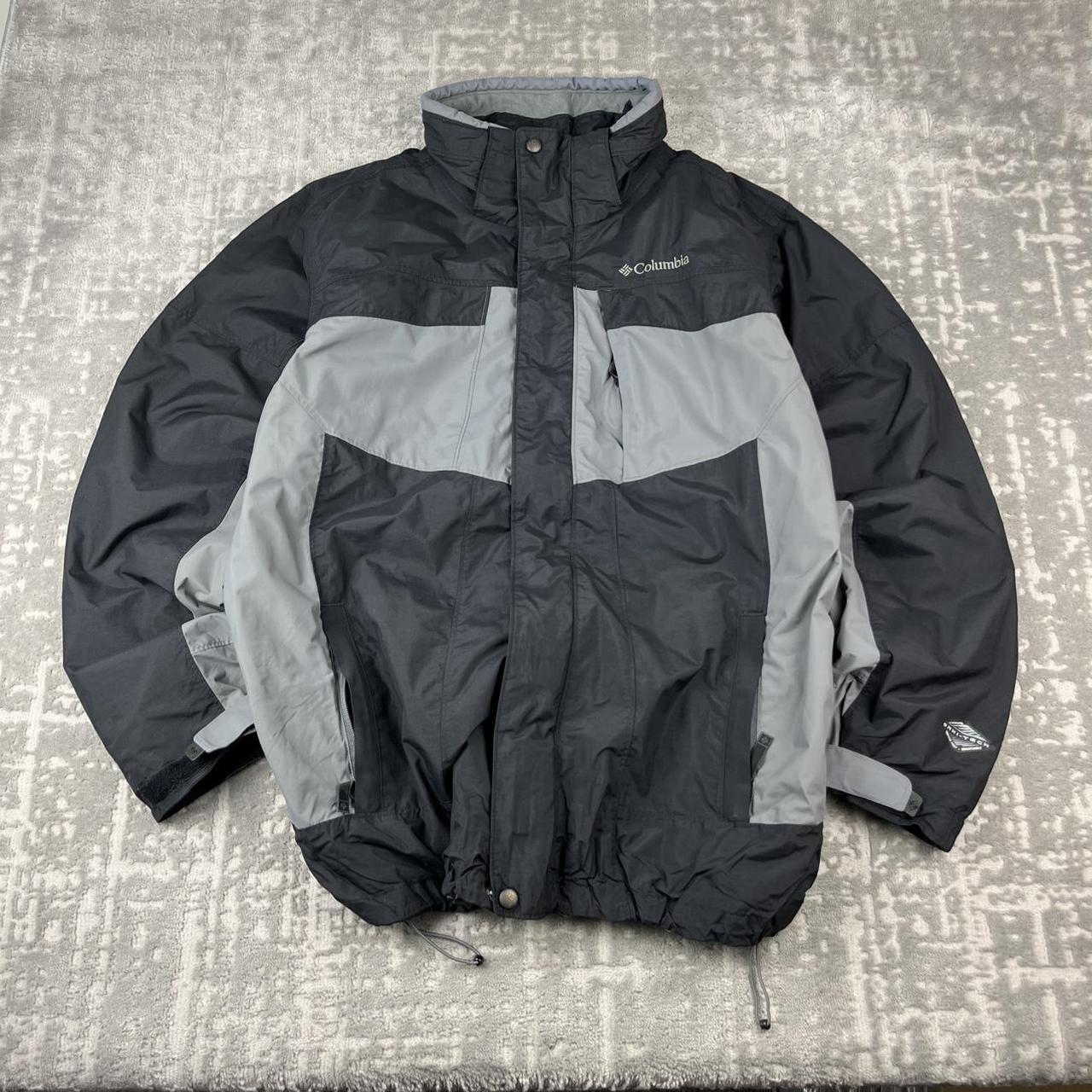 VINTAGE 00s COLUMBIA TECHNICAL WATERPROOF JACKET BLACK