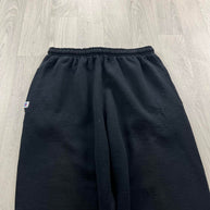 VINTAGE Y2K RUSSELL ATHLETIC BLANK BAGGY COTTON SWEATPANTS BLACK