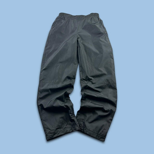 VINTAGE Y2K NIKE BAGGY TRACKSUIT BOTTOMS DARK GREY / BLACK