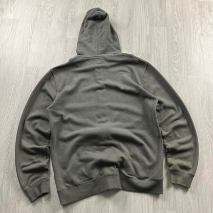 VINTAGE Y2K QUIKSILVER GRAPHIC ZIP HOODIE GREEN GREY