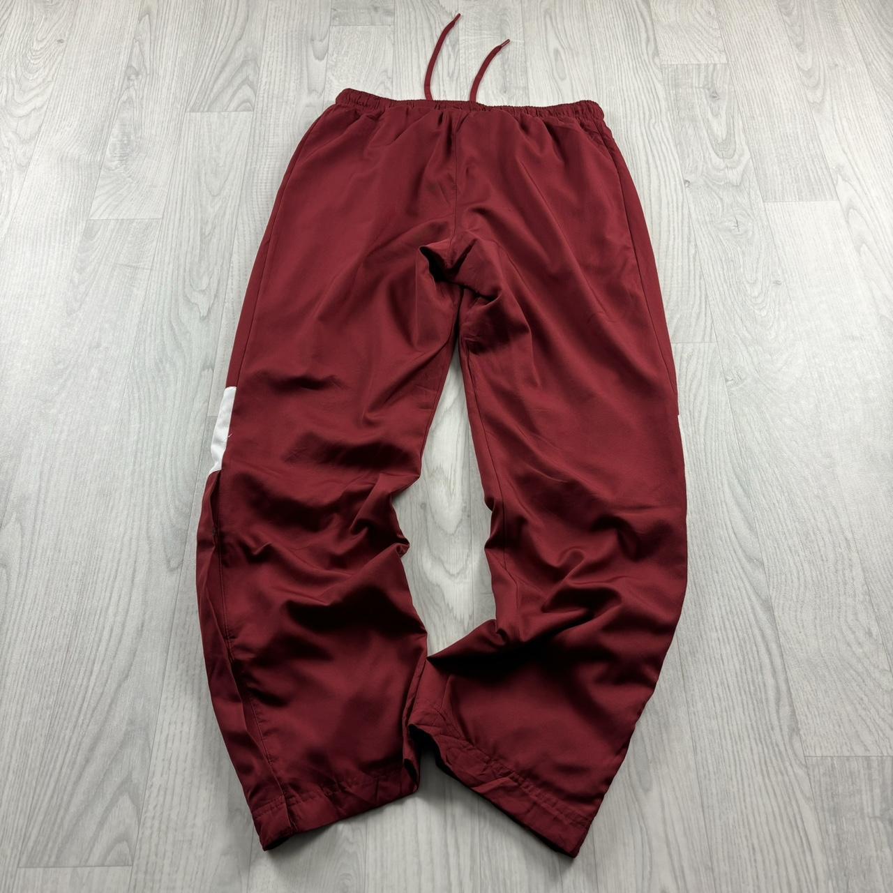 VINTAGE Y2K NIKE BAGGY TRACKSUIT BOTTOMS BURGUNDY