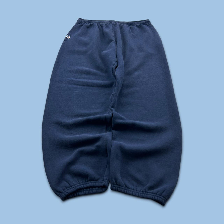 VINTAGE Y2K RUSSELL ATHLETIC BLANK BAGGY COTTON SWEATPANTS NAVY