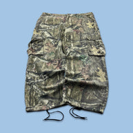 VINTAGE MOSSY OAK WIDE LEG CAMO CARGO TROUSERS GREEN