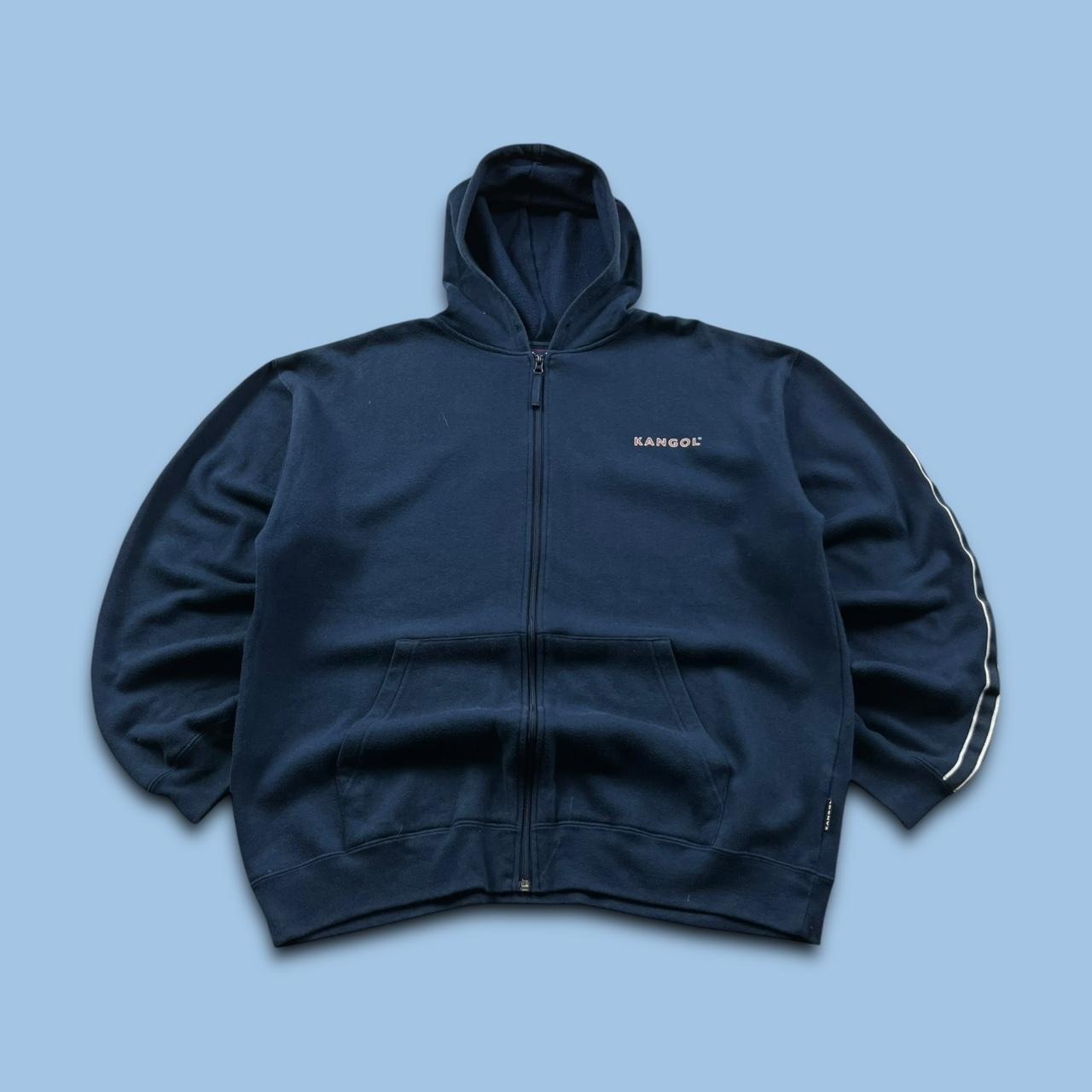 VINTAGE Y2K KANGOL ZIP HOODIE NAVY