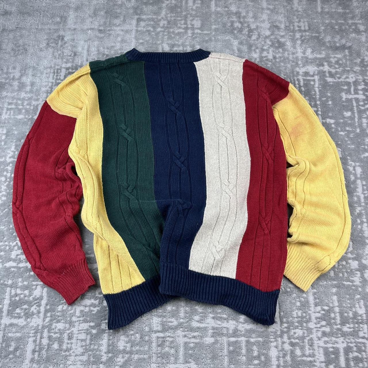 VINTAGE 90s NAUTICA STRIPED CHUNKY ESSENTIAL KNITTED JUMPER MULTI