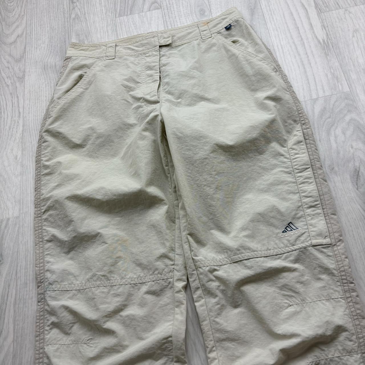 VINTAGE Y2K ADIDAS BAGGY TRACKSUIT BOTTOMS CREAM