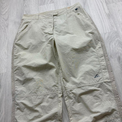 VINTAGE Y2K ADIDAS BAGGY TRACKSUIT BOTTOMS CREAM