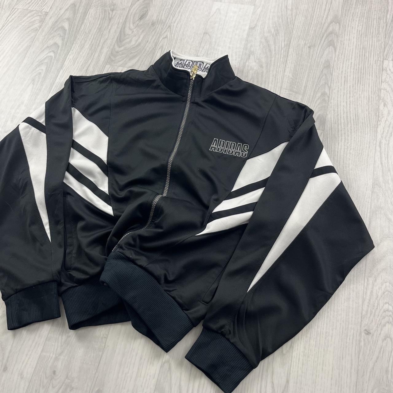 VINTAGE Y2K ADIDAS ZIP UP TRACK JACKET BLACK