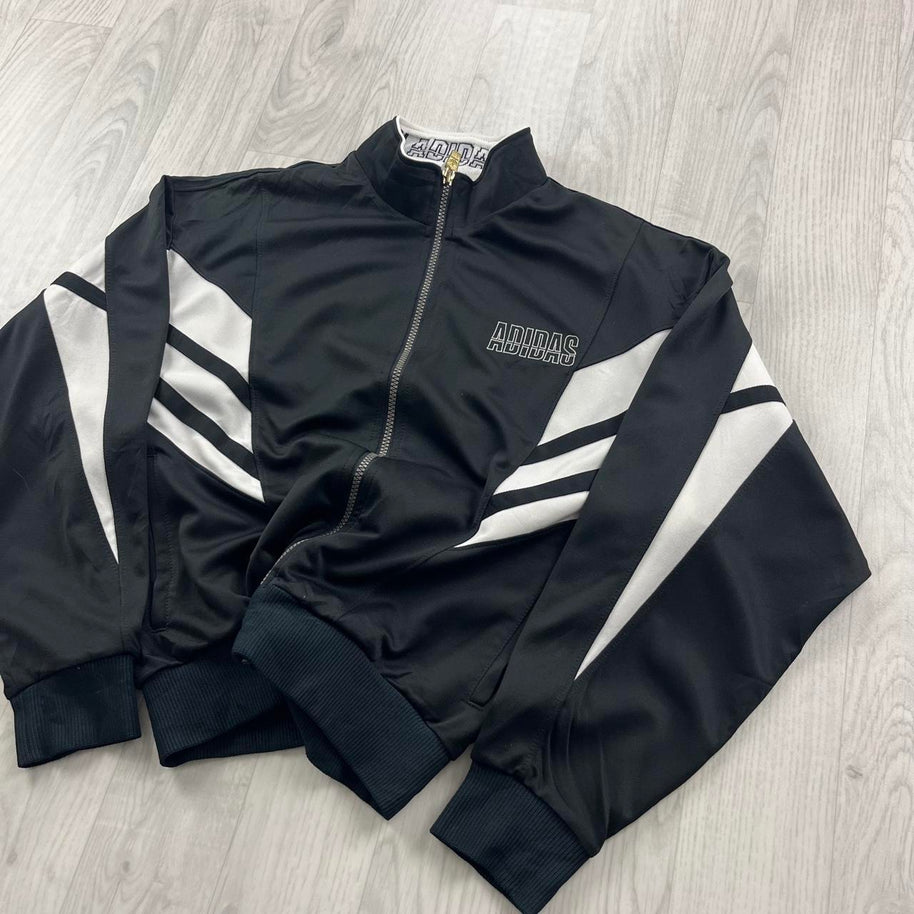 VINTAGE Y2K ADIDAS ZIP UP TRACK JACKET BLACK
