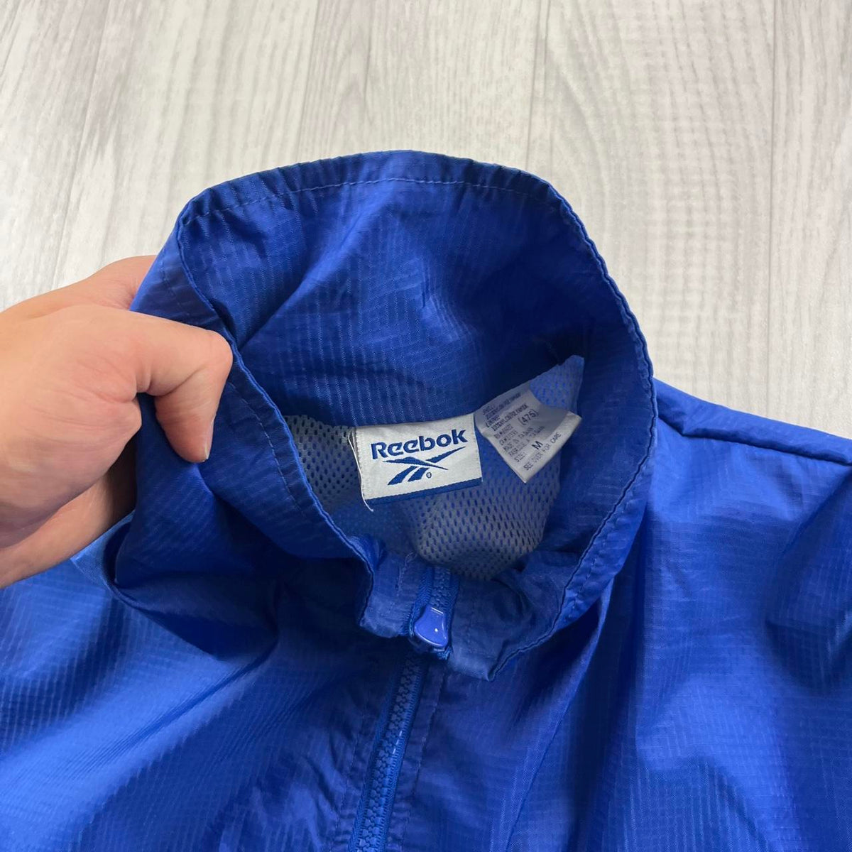 VINTAGE Y2K REEBOK PULL OVER QUARTER ZIP LIGHTWEIGHT JACKET BLUE