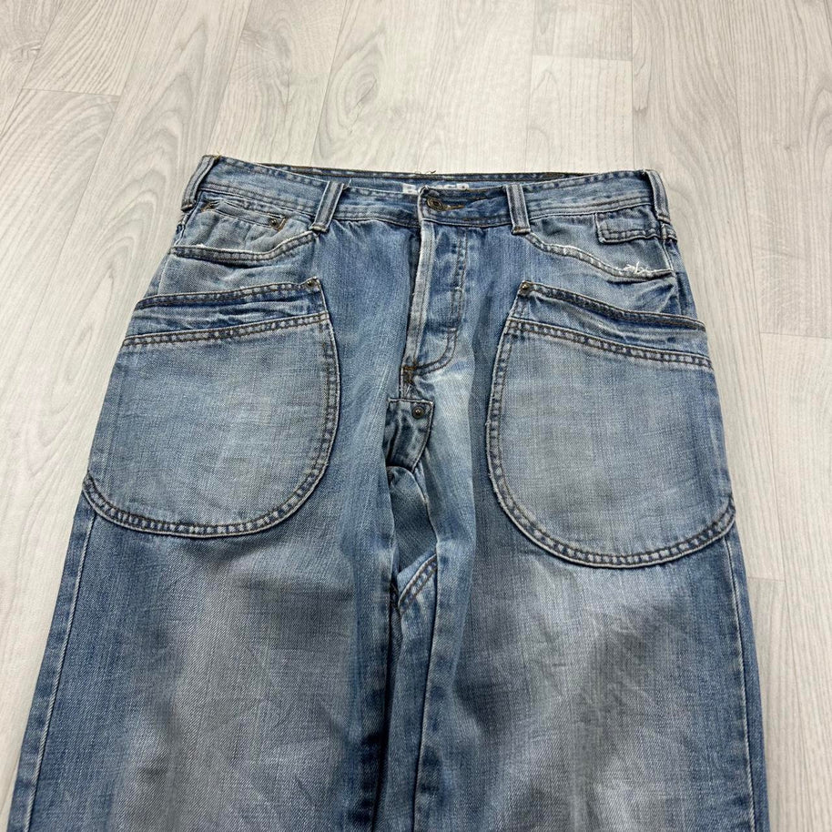 VINTAGE Y2K BENCH DOUBLE KNEE BAGGY JEANS