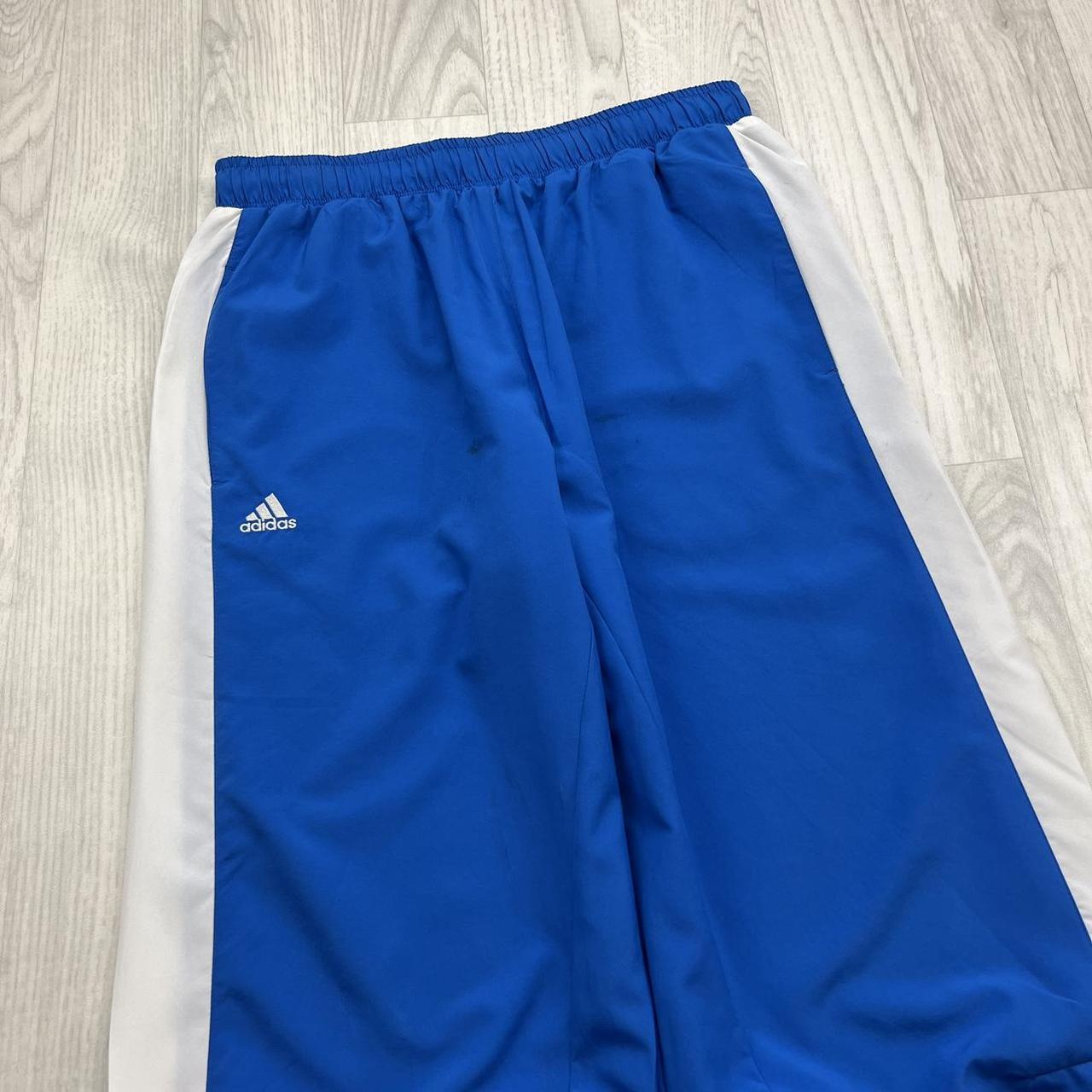VINTAGE Y2K ADIDAS BAGGY TRACKSUIT BOTTOMS BLUE