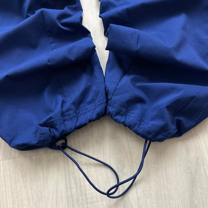 VINTAGE Y2K ADIDAS TECHNICAL BAGGY TRACKSUIT BOTTOMS NAVY BLUE