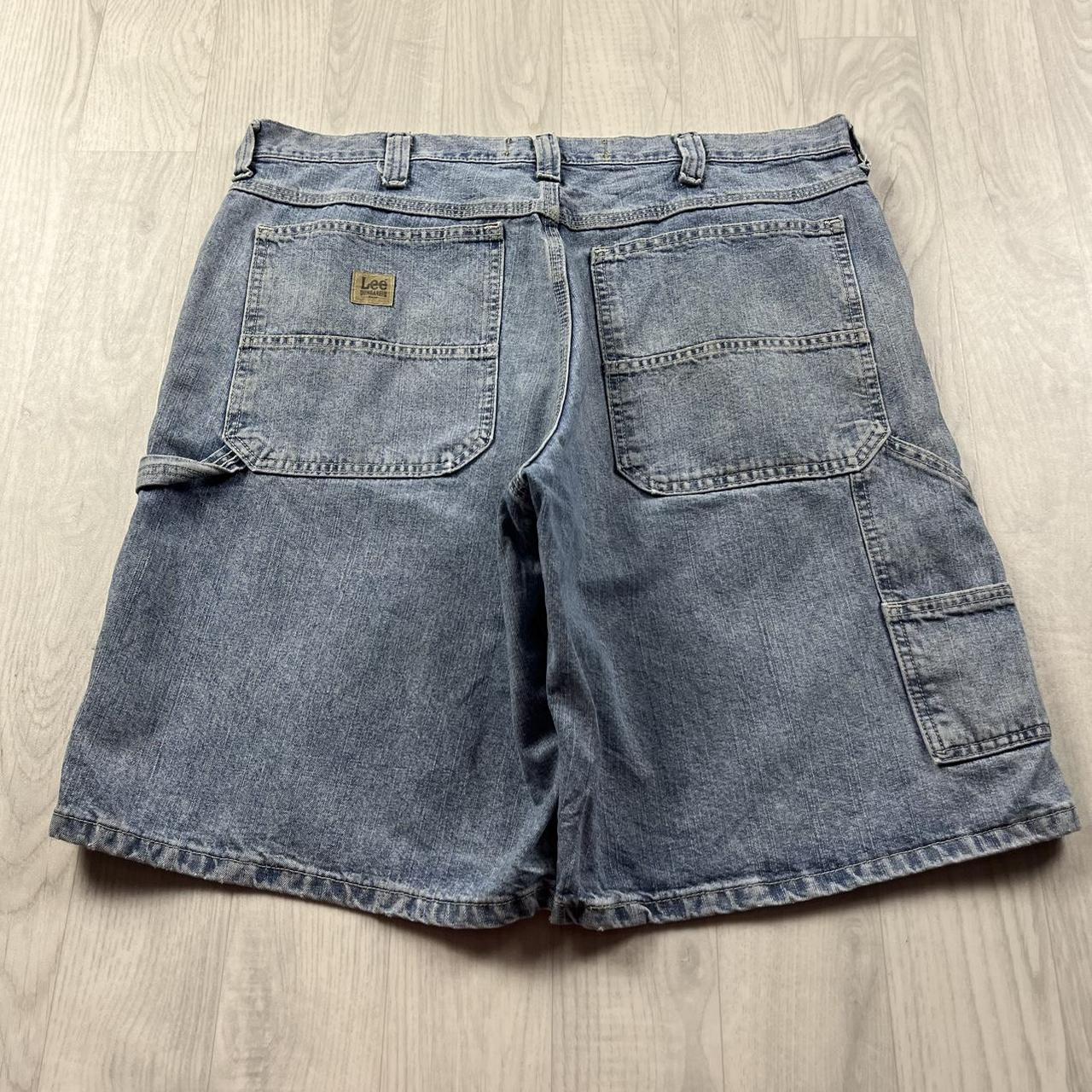 VINTAGE 00s LEE BAGGY LOOSE CARPENTER JORTS BLUE