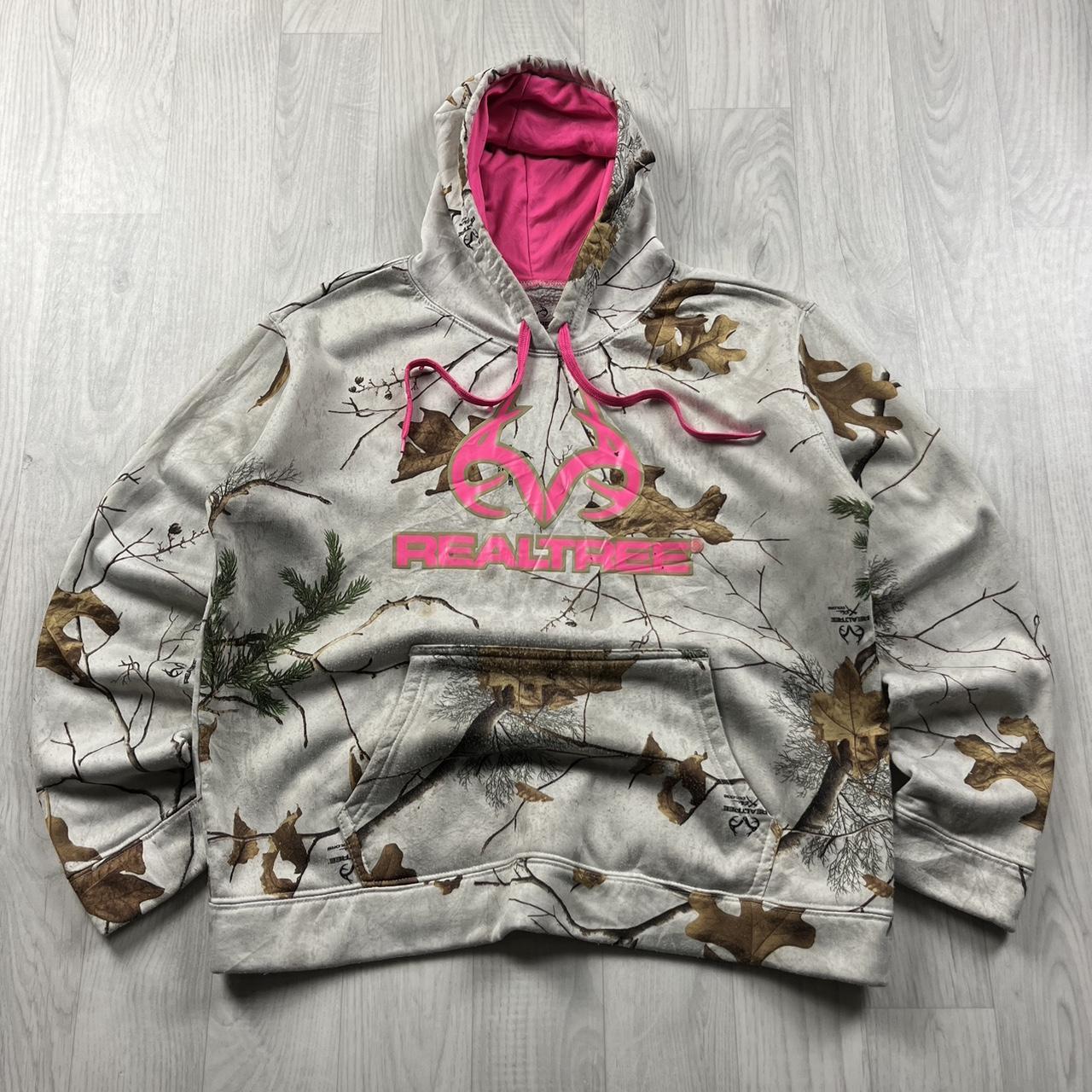 VINTAGE REALTREE HOODIE CAMO PINK WHITE