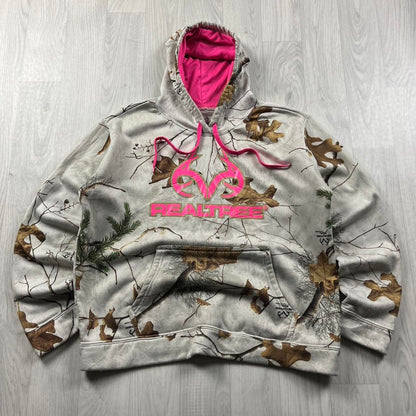VINTAGE REALTREE HOODIE CAMO PINK WHITE