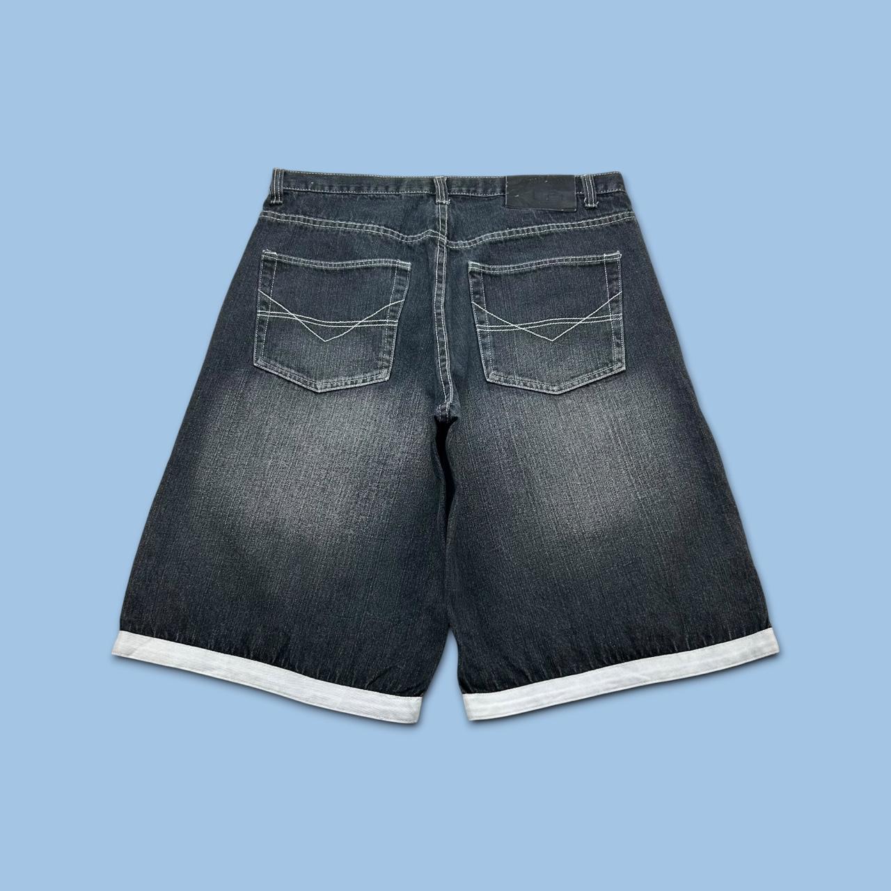 VINTAGE Y2K KOMAN BAGGY DENIM JORTS BLACK