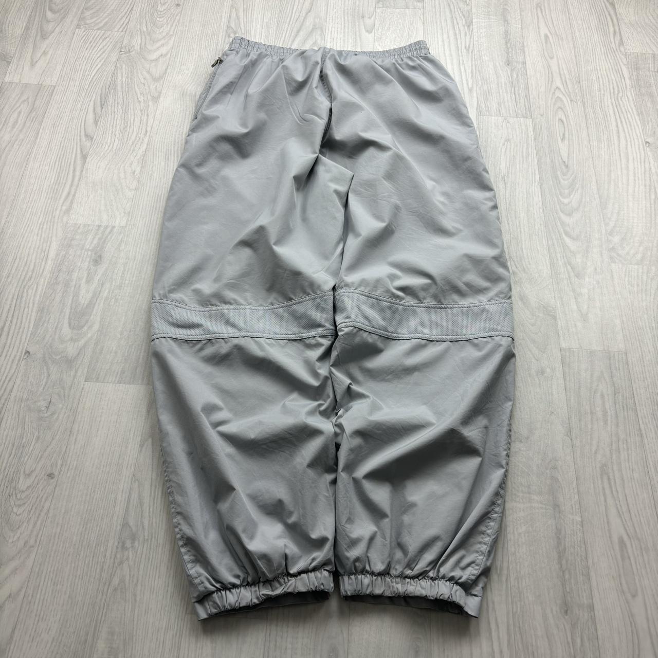 VINTAGE Y2K STARTER BAGGY TRACKSUIT BOTTOMS GREY / SILVER