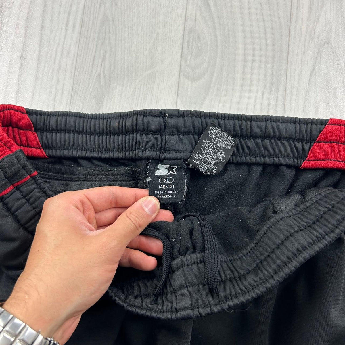 VINTAGE Y2K STARTER BAGGY TRACKSUIT BOTTOMS BLACK