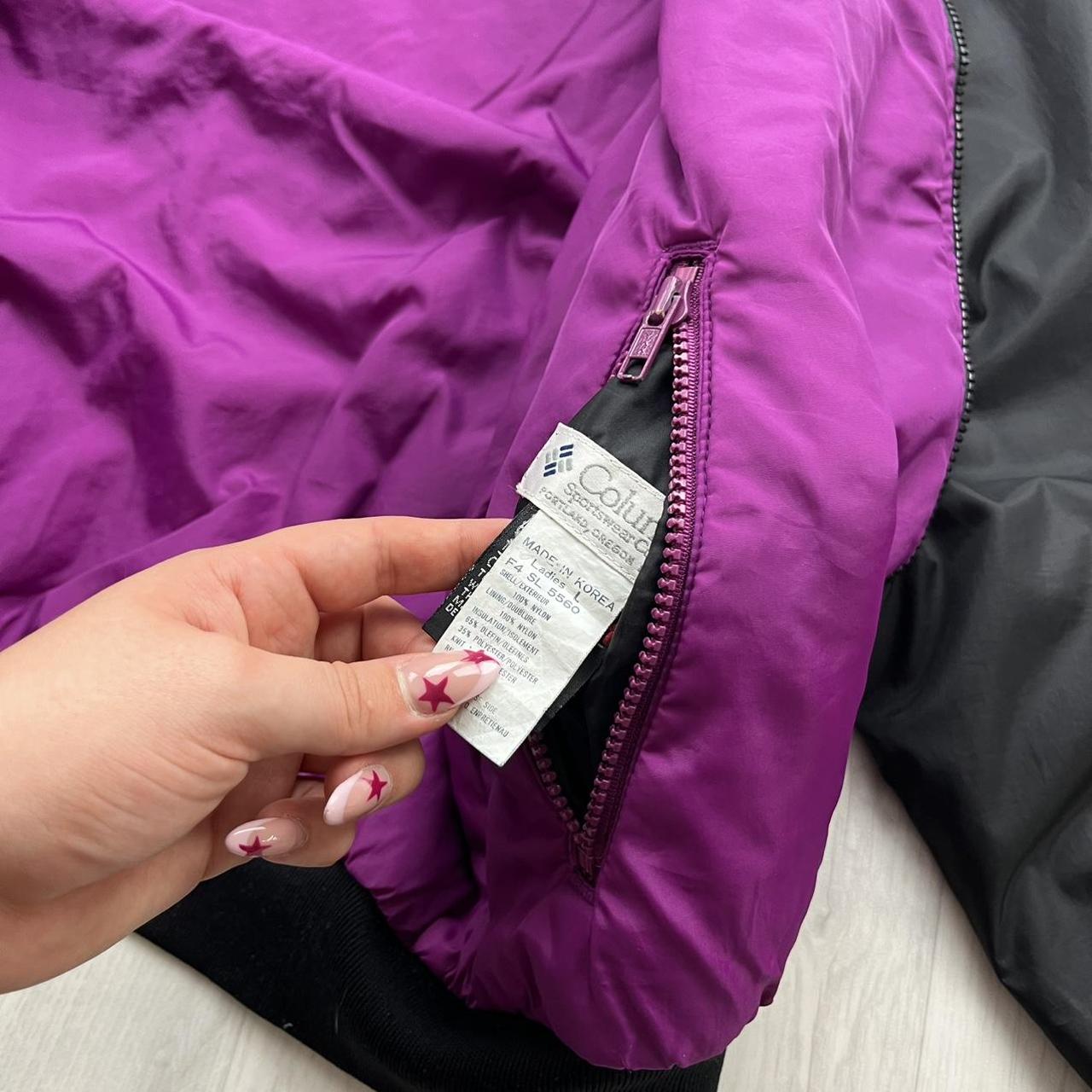 VINTAGE 00s COLUMBIA REVERSIBLE BOMBER JACKET BLACK PINK