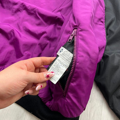 VINTAGE 00s COLUMBIA REVERSIBLE BOMBER JACKET BLACK PINK
