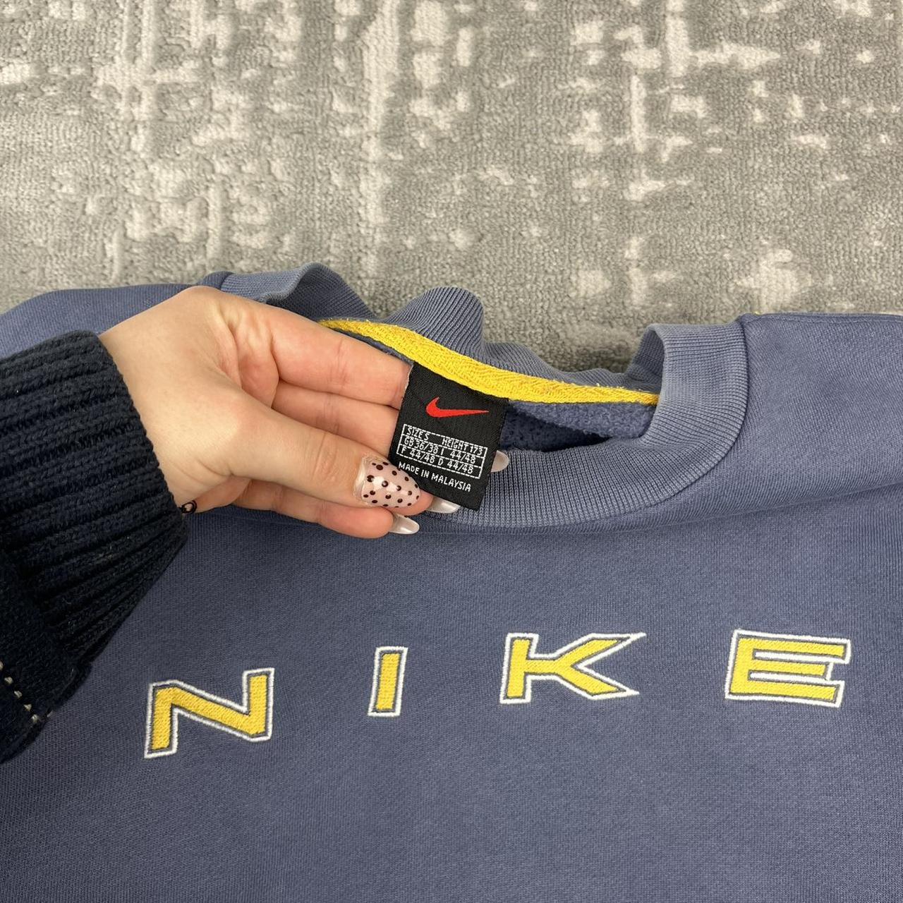 VINTAGE Y2K NIKE SPELL OUT BOXY SWEATSHIRT NAVY