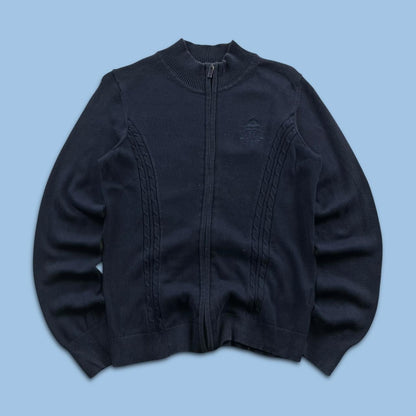 VINTAGE Y2K TOMMY HILFIGER ZIP KNITTED JUMPER NAVY