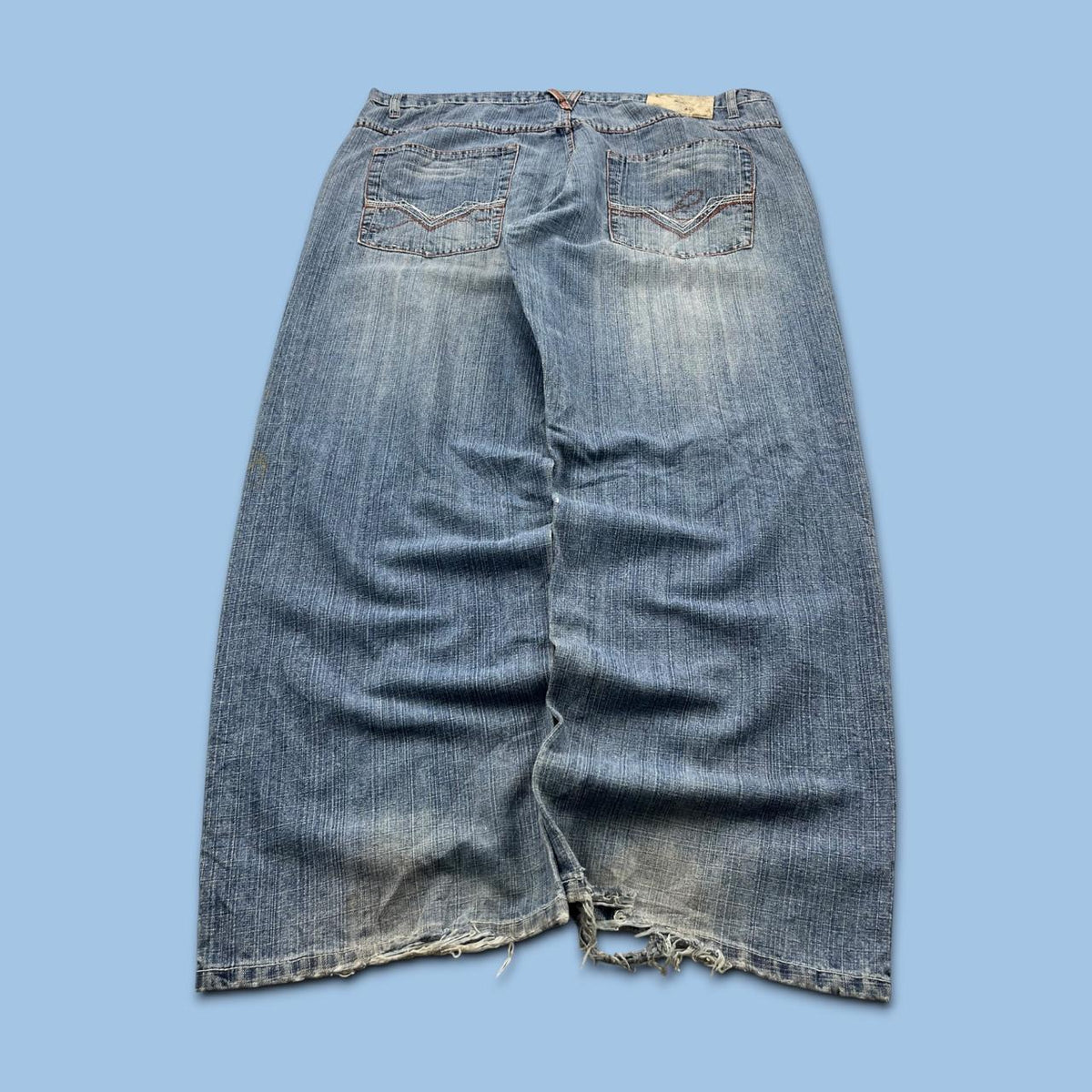 VINTAGE Y2K FIVE ELEMENTZ WIDE LEG HIP HOP JEANS BLUE