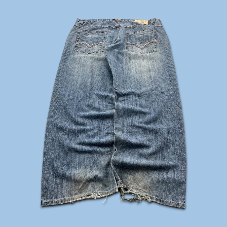 VINTAGE Y2K FIVE ELEMENTZ WIDE LEG HIP HOP JEANS BLUE