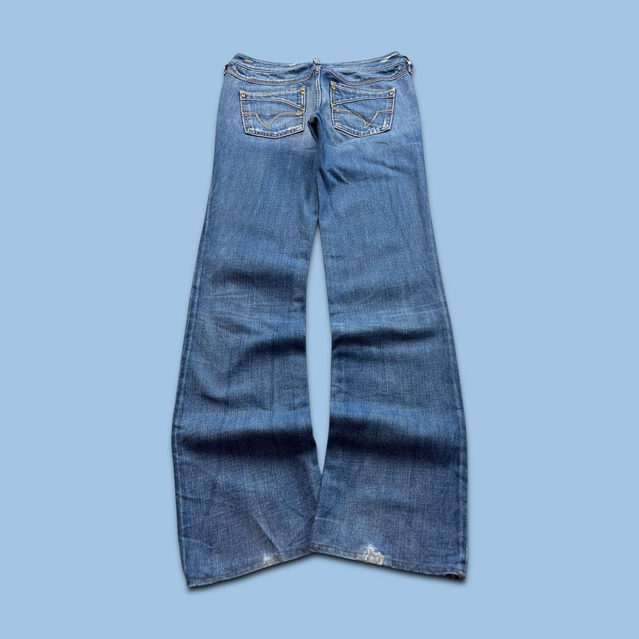 VINTAGE Y2K DIESEL KYCUT LOW RISE EMBROIDERED BOOTCUT JEANS BLUE