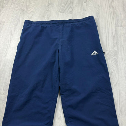VINTAGE Y2K ADIDAS BAGGY TRACKSUIT BOTTOMS NAVY BLUE