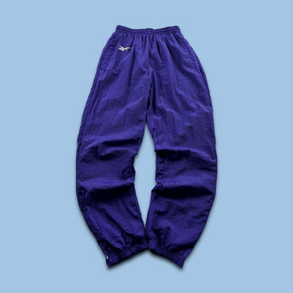 VINTAGE 00s REEBOK BAGGY SHELL TRACKSUIT BOTTOMS PURPLE (S)