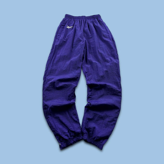VINTAGE 00s REEBOK BAGGY SHELL TRACKSUIT BOTTOMS PURPLE (S)