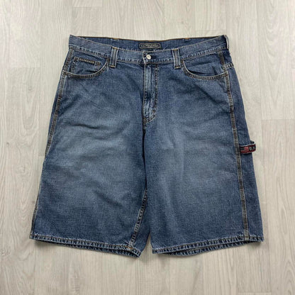 VINTAGE U.S. POLO ASSN. BAGGY LOOSE SKATER HIP HOP JORTS BLUE (38w)